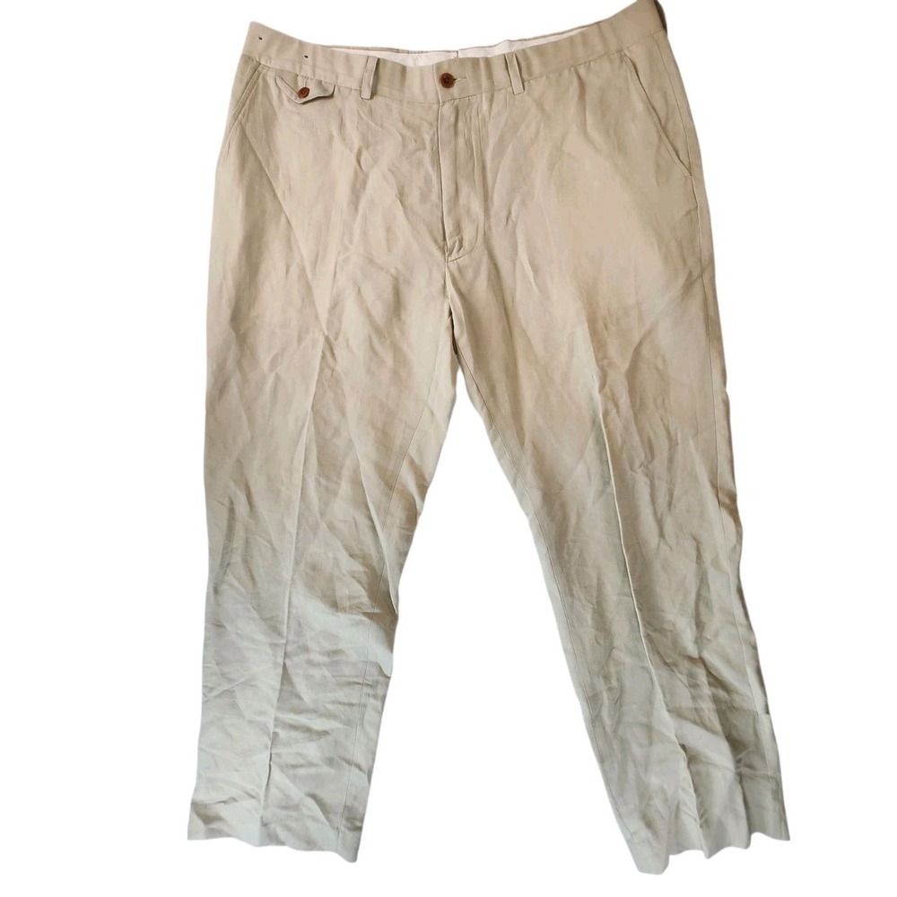 Polo Ralph Lauren Pants Mens 38x30 Linen Silk Blend Classic Fit Dress Slacks